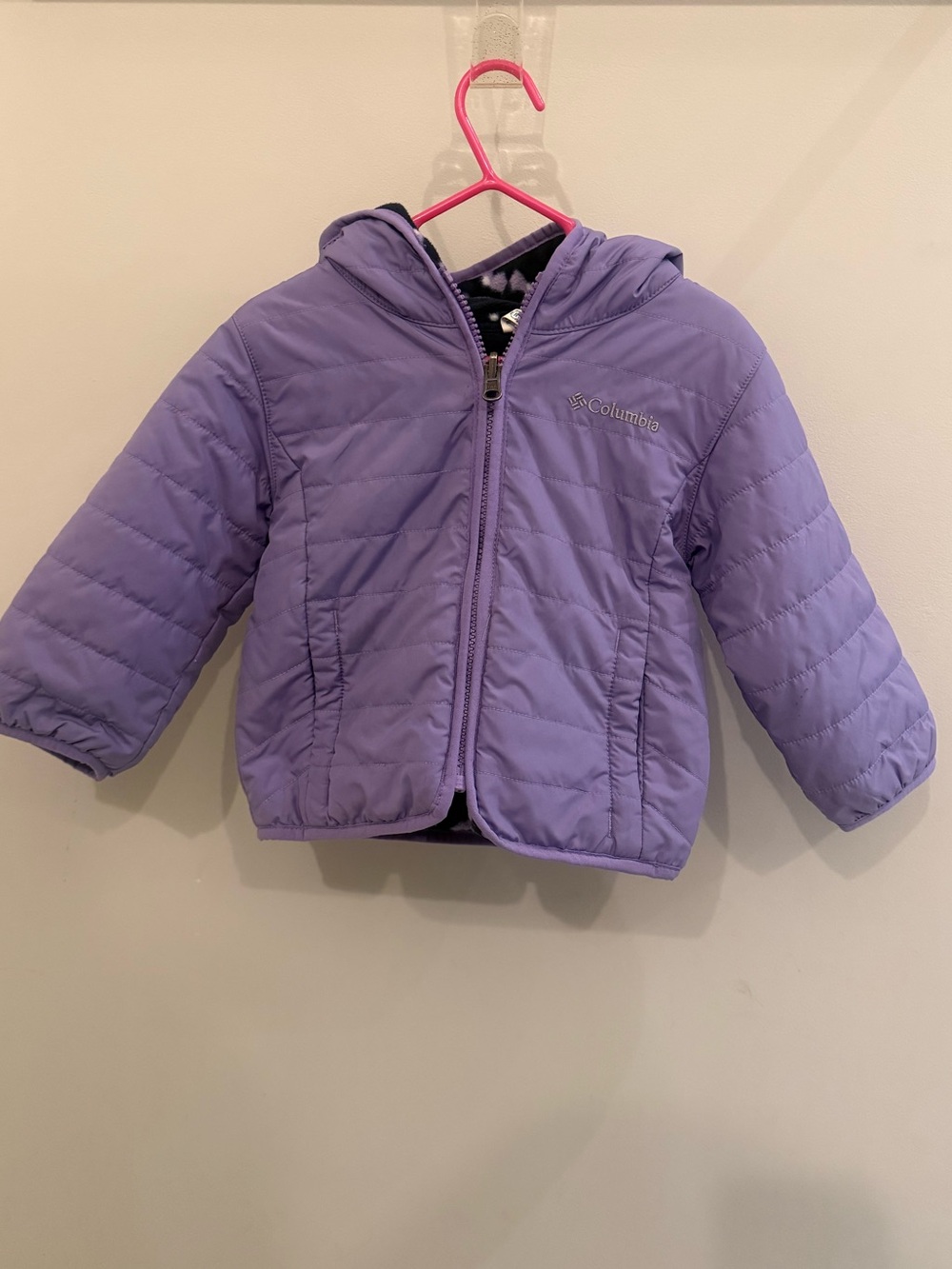Columbia Girls' Lavender Hooded Puffer Jacket